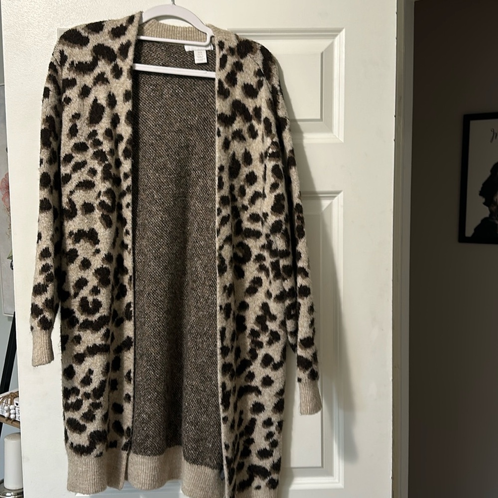 H&M leopard cardigan